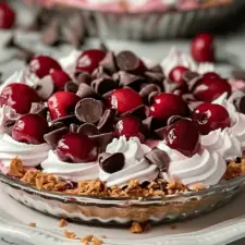No-Bake Easy Cherry Chocolate Chip Pie Recipe