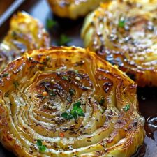 Oven Roasted Garlic Cabbage Steaks Recipe