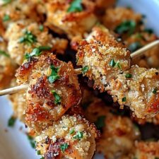 Delicious Air Fryer Garlic Parmesan Chicken Skewers