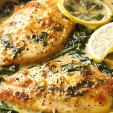 Lemon Parmesan Spinach Chicken Recipe