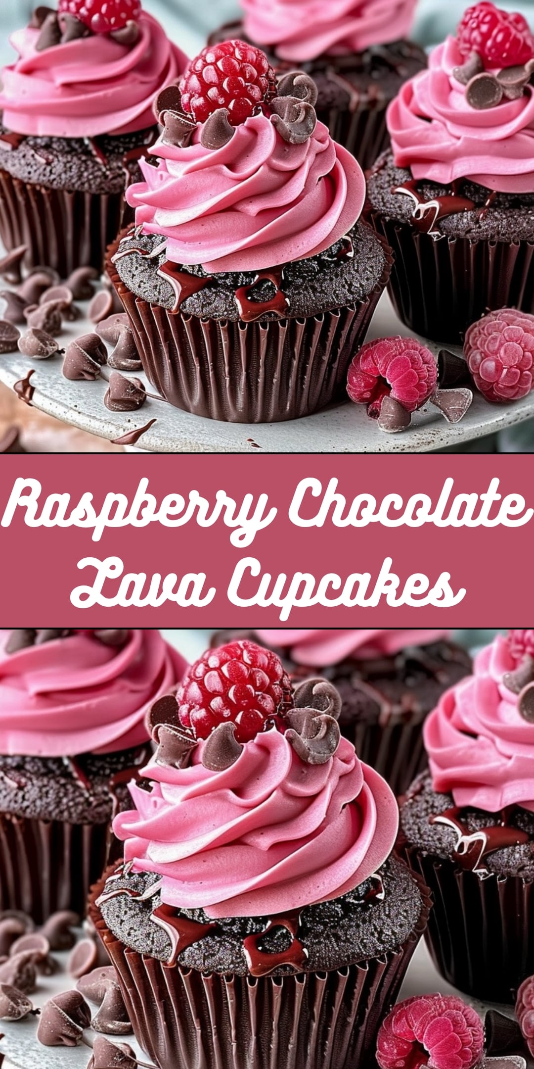 Raspberry Chocolate Lava Cupcakes - Recipes by Janet