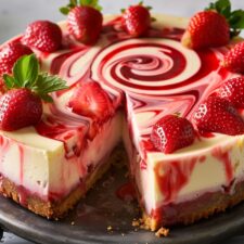 Strawberry Swirl Cheesecake Recipe